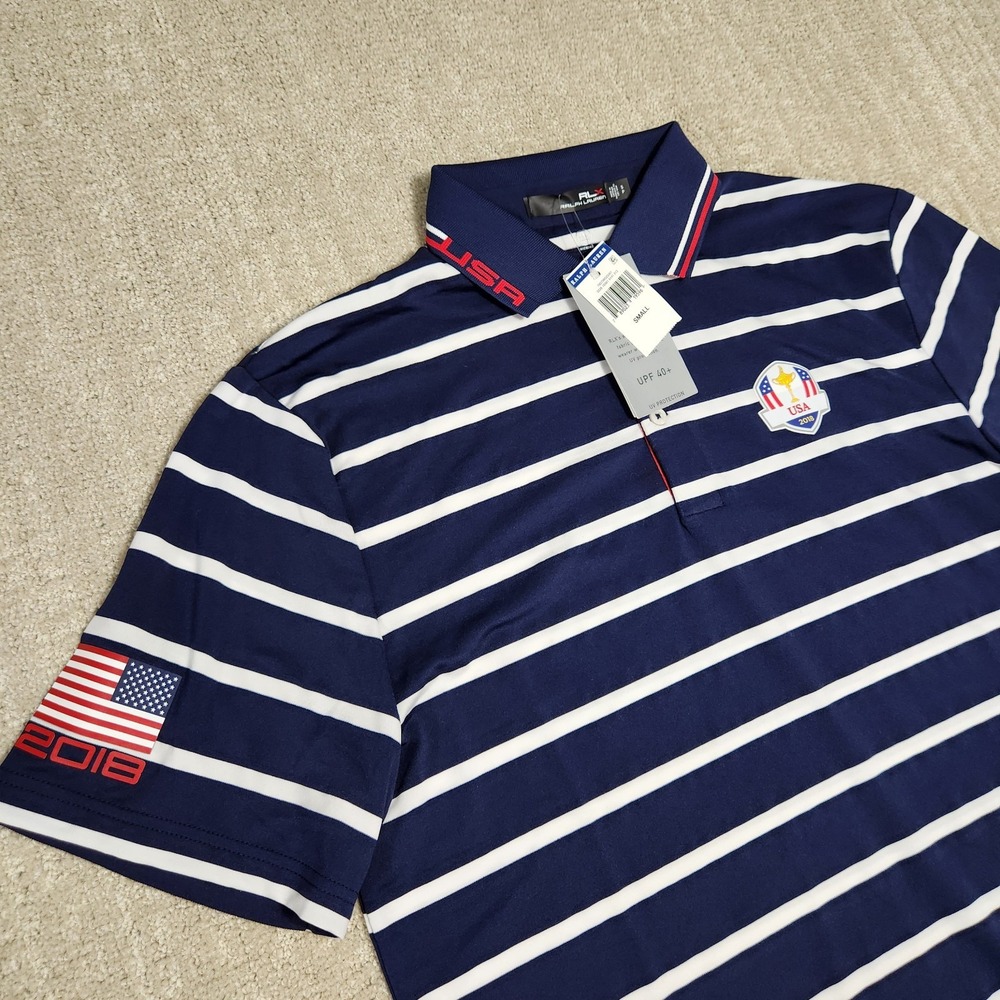Ralph Lauren RLX Polo Shirt Men Small Ryder Cup Team Issued Player 2018 Tour NEW